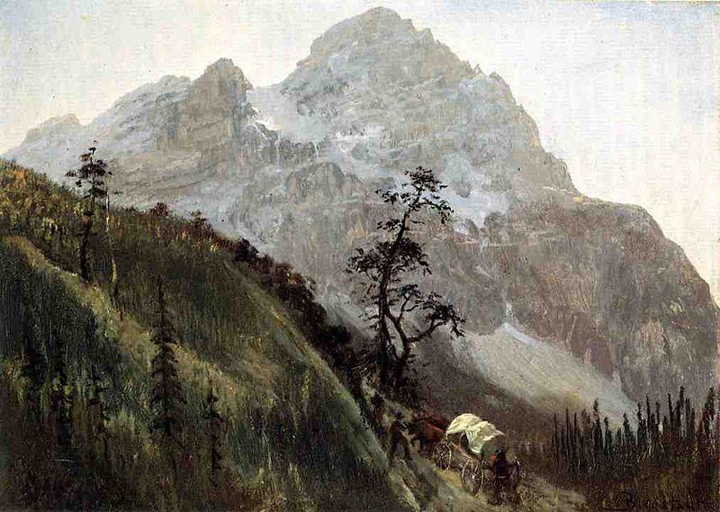 Albert Bierstadt Western_Trail_the_Rockies China oil painting art